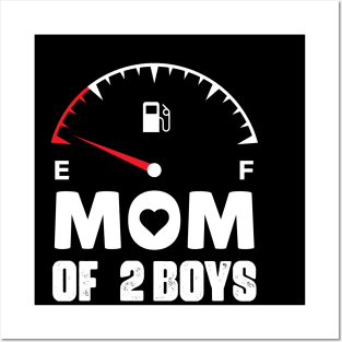 Mom of 2 Boys Mothers Day Birthday Women Posters and Art